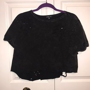 Distressed Crop Top